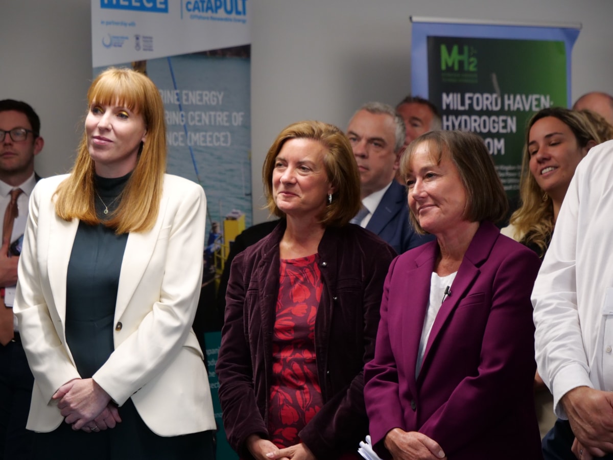 First Minister Eluned Morgan at Pembroke Dock Marine Launch-5