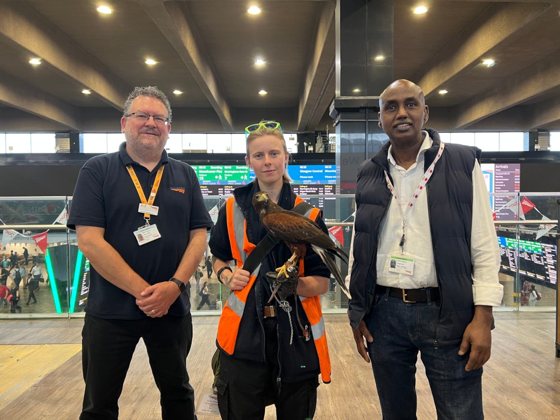 Oscar and Euston station colleagues