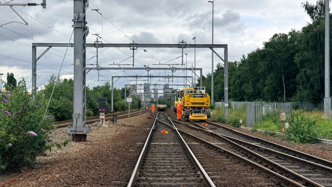 Peak District and Manchester Victoria rail upgrades this August: Brewery Junction Up Line Manchester