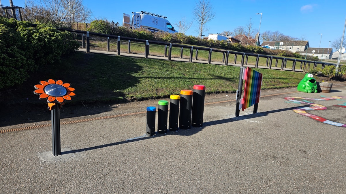 Musical play equipment at Keith Primary
