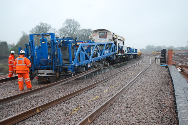 Stafford rail development sets track-laying record as it enters final stages (trade): NTC passing over Bridge 5 (flyover)