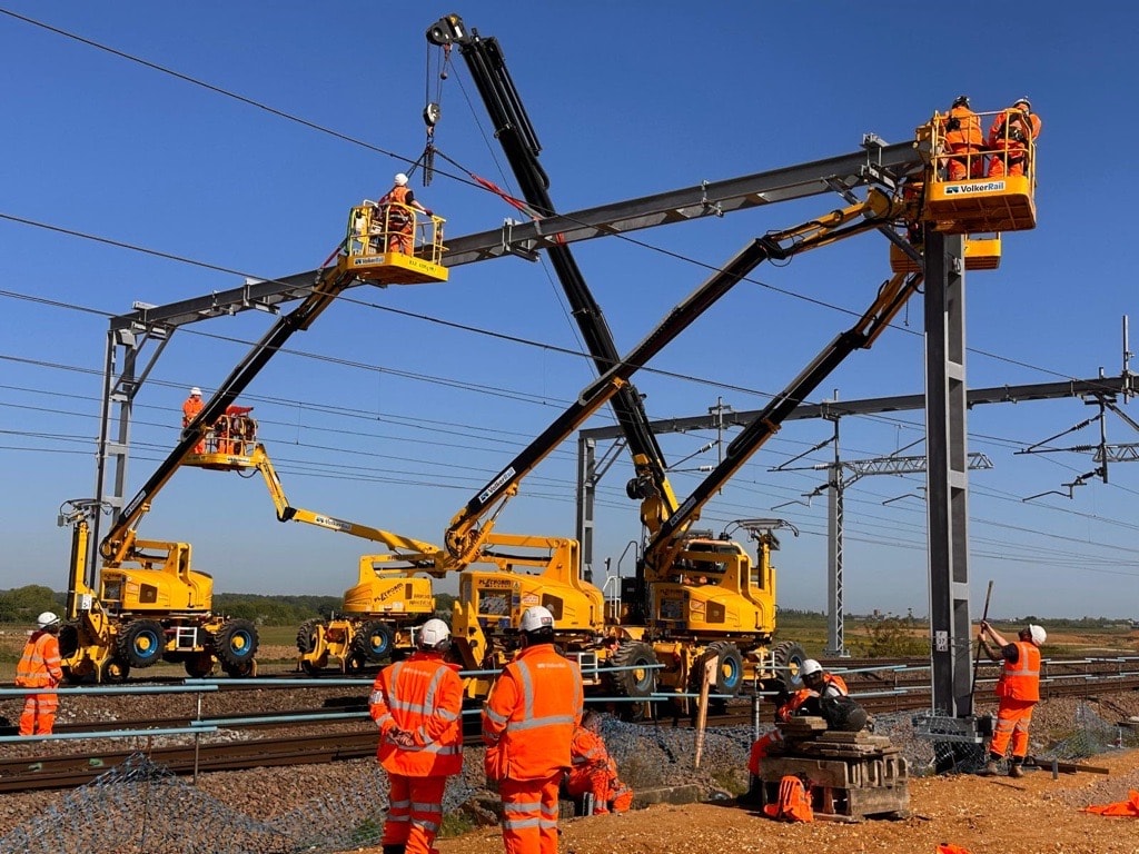 Overhead Line Equipment work, Radlett