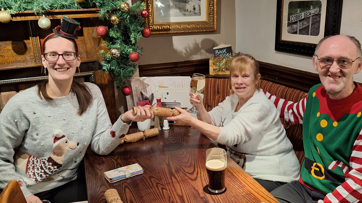 Pictured from left to right are Esta, Linda and Billy, who are supported by Shared Lives