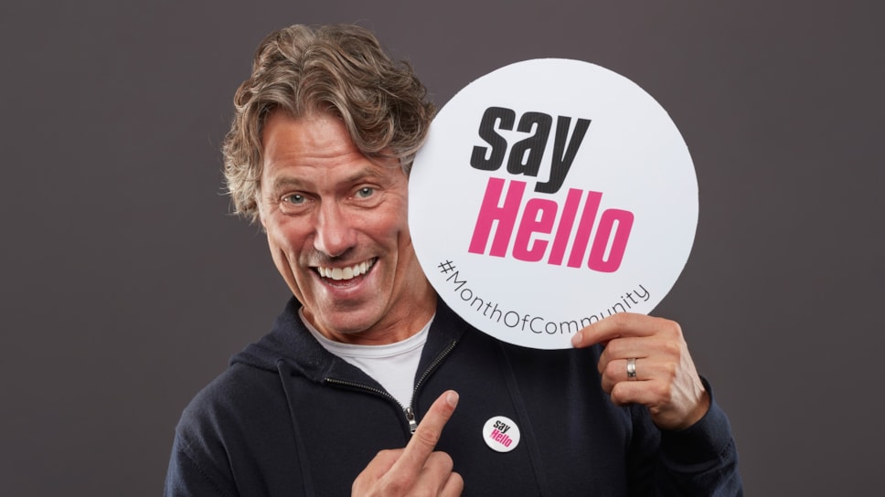Comedian John Bishop promotes his 'Say Hello' campaign cropped