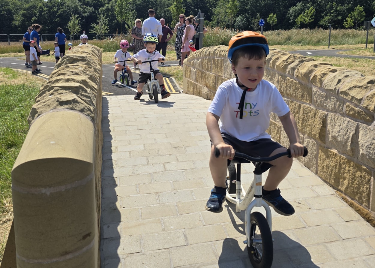 Temple Newsam bike park 7: Children of all ages and abilities can develop their confidence, riding skills and ability to read traffic signs at the park which even has its own stone hump bridge, designed to replicate the real stone bridge found within the extensive grounds of Temple Newsam.