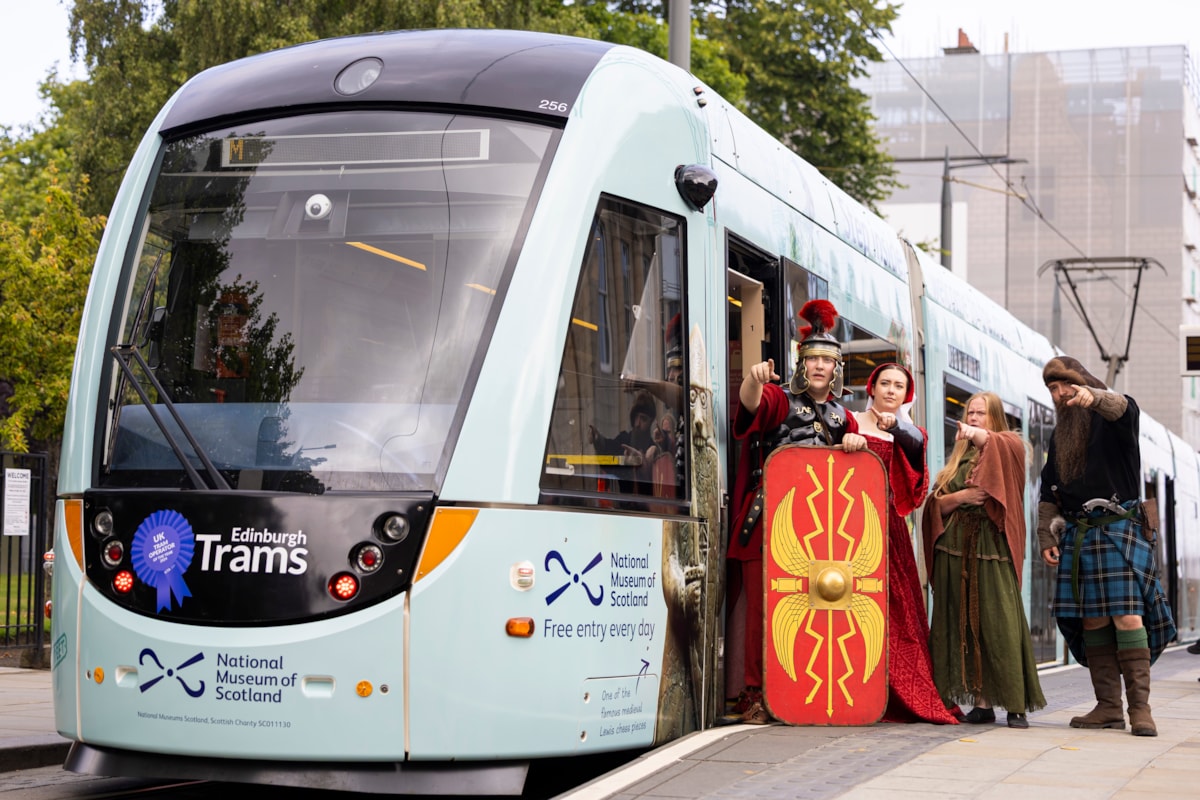 The National Museum of Scotland Tram launched this morning, 4 July. Photo (c) Duncan McGlynn (10)