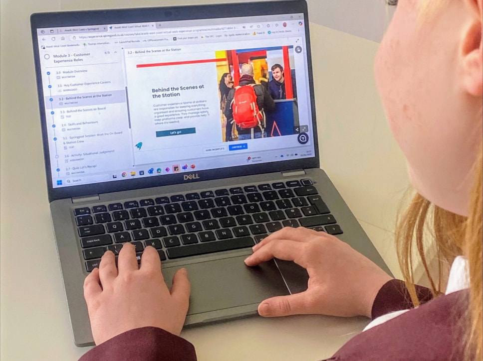 Avanti West Coast Springpod Virtual Work Experience Platform
