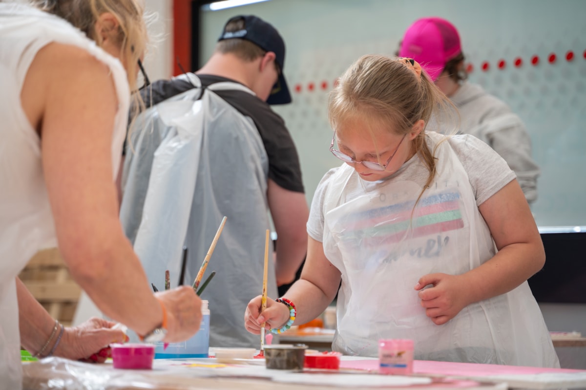 Young people supported by Cheshire Buddies are creating large-scale artwork to be displayed at Crewe station, as part of the Train Buddies project