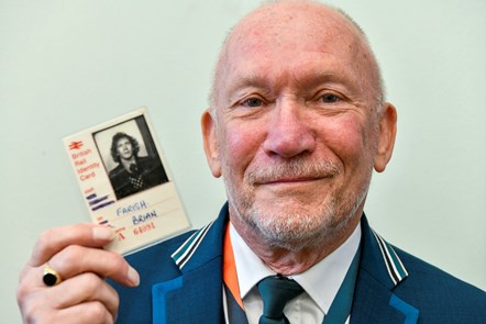 Avanti West Coast Team Leader, Brian Farish, holding his first railway ID pass from 1973