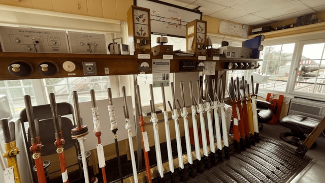 Ferryside signal box - levers-2: Ferryside signal box - levers-2