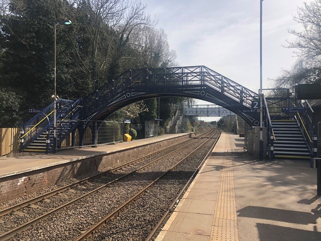 Network Rail completes footbridge revamp at Cottingham station: Refurbished footbridge at Cottingham station