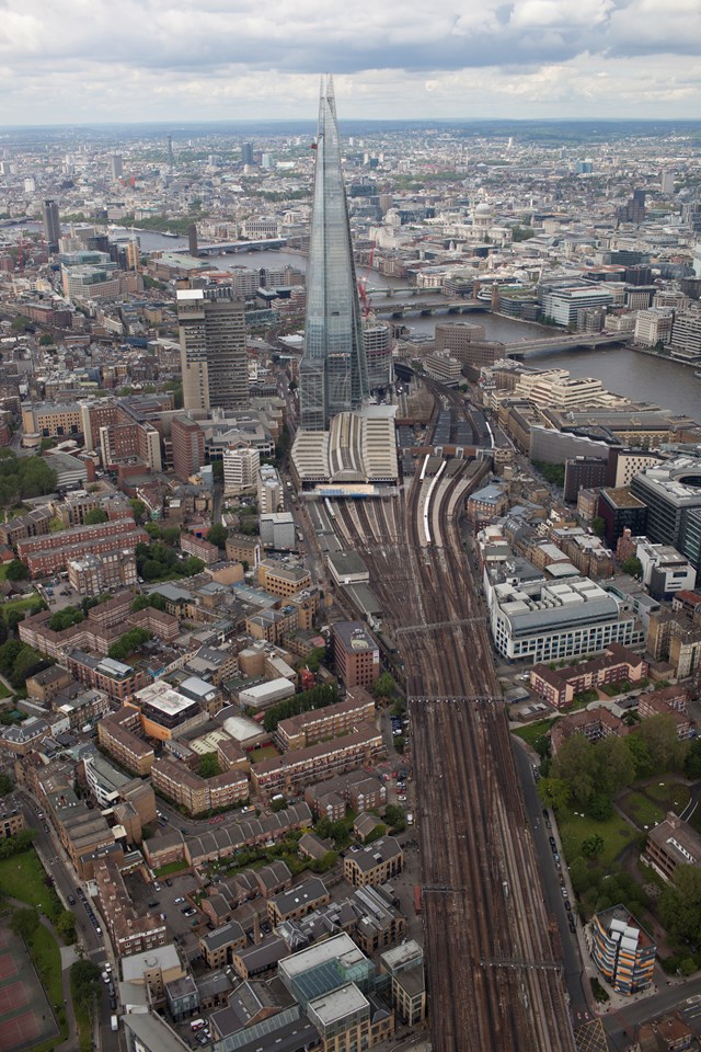 Aerial photography of London stations - London Bridge: Aerial photography of London stations - London Bridge