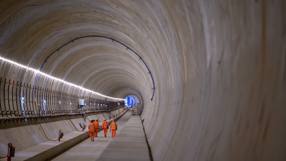 Inside Long Itchington Wood tunnel February 2025
