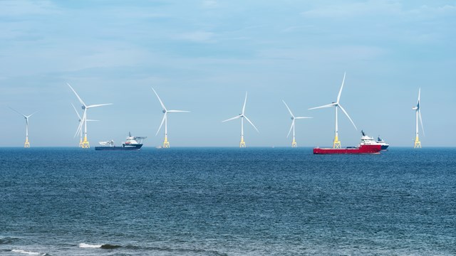Wind Turbines in Aberdeen Bay (via Shutterstock)
