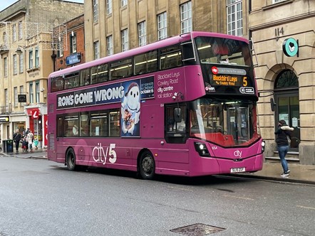 Oxford Bus Company City5 Route January 2022
