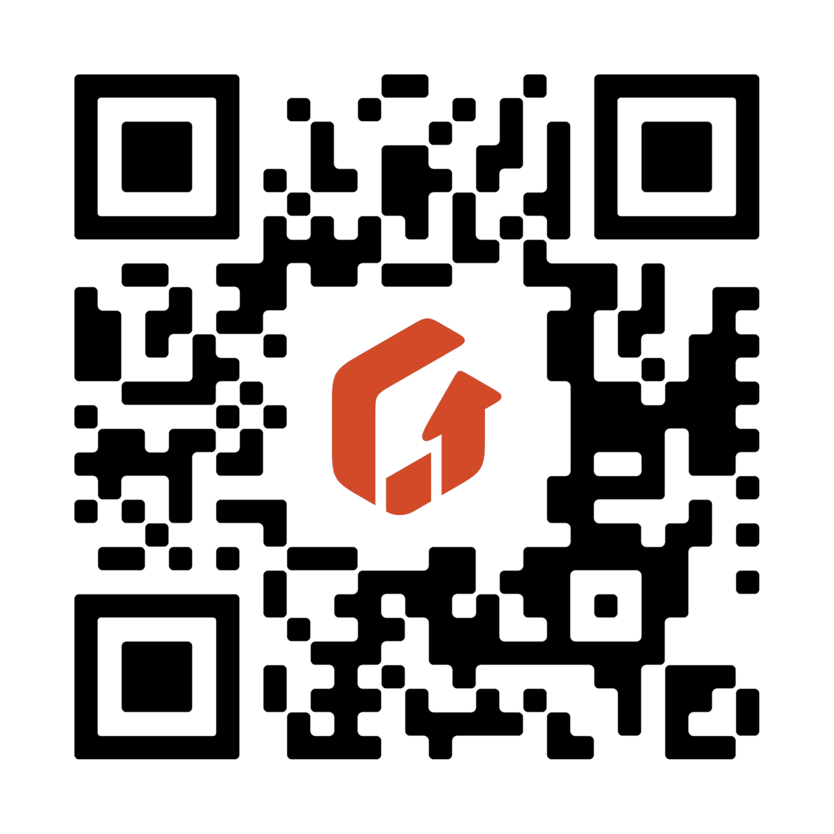 An image of the QR code customers can scan to download GoodMaps