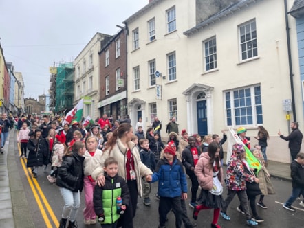 St Davids Day Parade in Haverfordwest March 2025