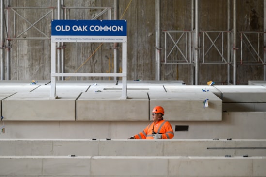 First platforms installed at HS2's Old Oak Common station for HS2 trains - May 2025-4