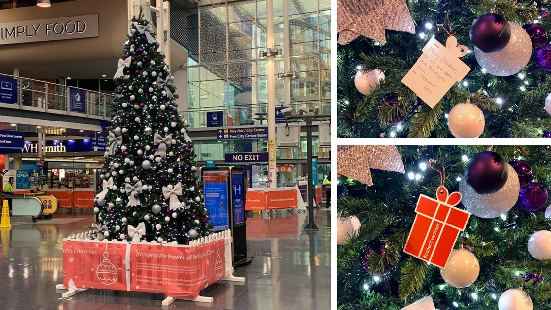 Gift your messages to ‘Christmas tree of hope’ at Manchester Piccadilly: Christmas Tree of hope - Manchester Piccadilly 2020