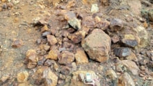Evidence of mineral collecting at Talnotry Mine SSSI © Colin MacFadyen/NatureScot: Evidence of mineral collecting at Talnotry Mine SSSI © Colin MacFadyen/NatureScot