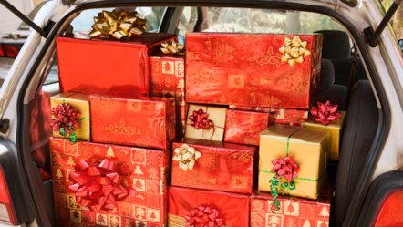 Presents in the boot