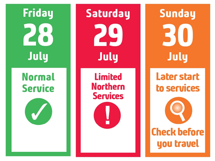 RMT strikes - Travel advice calendar