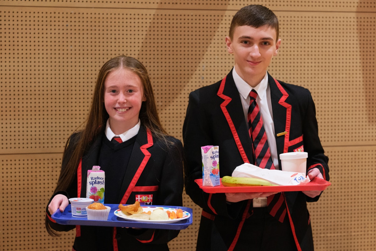 Vivienne and Cole from S3 with the school meal deal