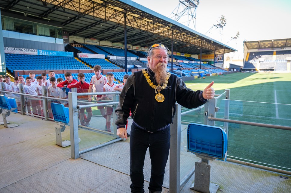 Provost Todd at the Killie Trust Cup Final East Ayrshire Council News