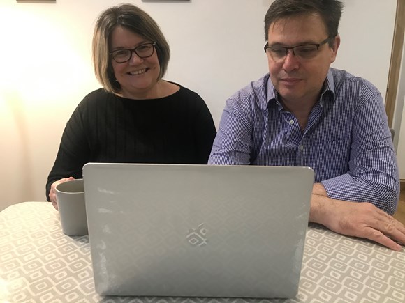 Patients welcome virtual appointments for epilepsy education: Jane Flint epilepsy patient and husband Roger