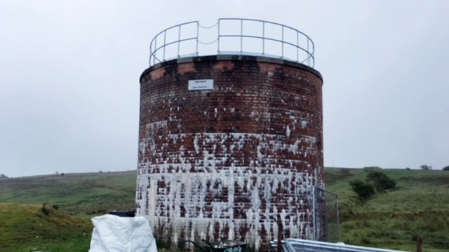 175-year-old hillside tunnel repaired from the air: Sough Tunnel air vent (1)