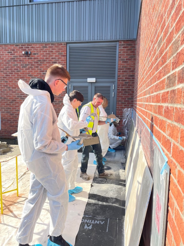 Construction skills are demonstrated at Castlebrae High School