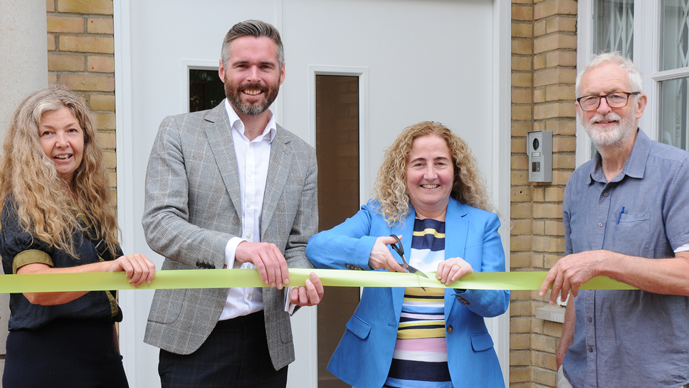 Toni Warner (SHP), Tom Copley (Deputy Mayor of London), Cllr Una O'Halloran and Jeremy Corbyn - photo by Keith Emmitt-2