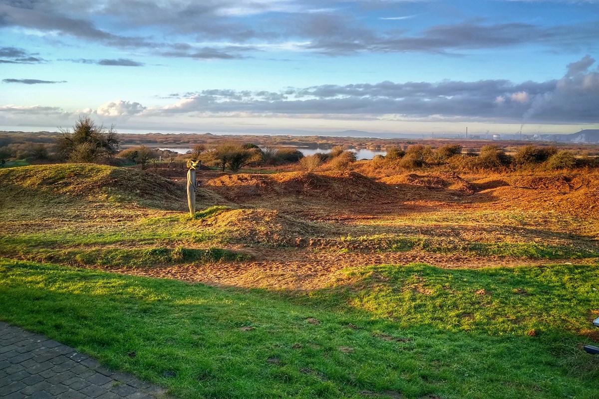 Scrub clearance near the Kenfig centre and the restored landscape character