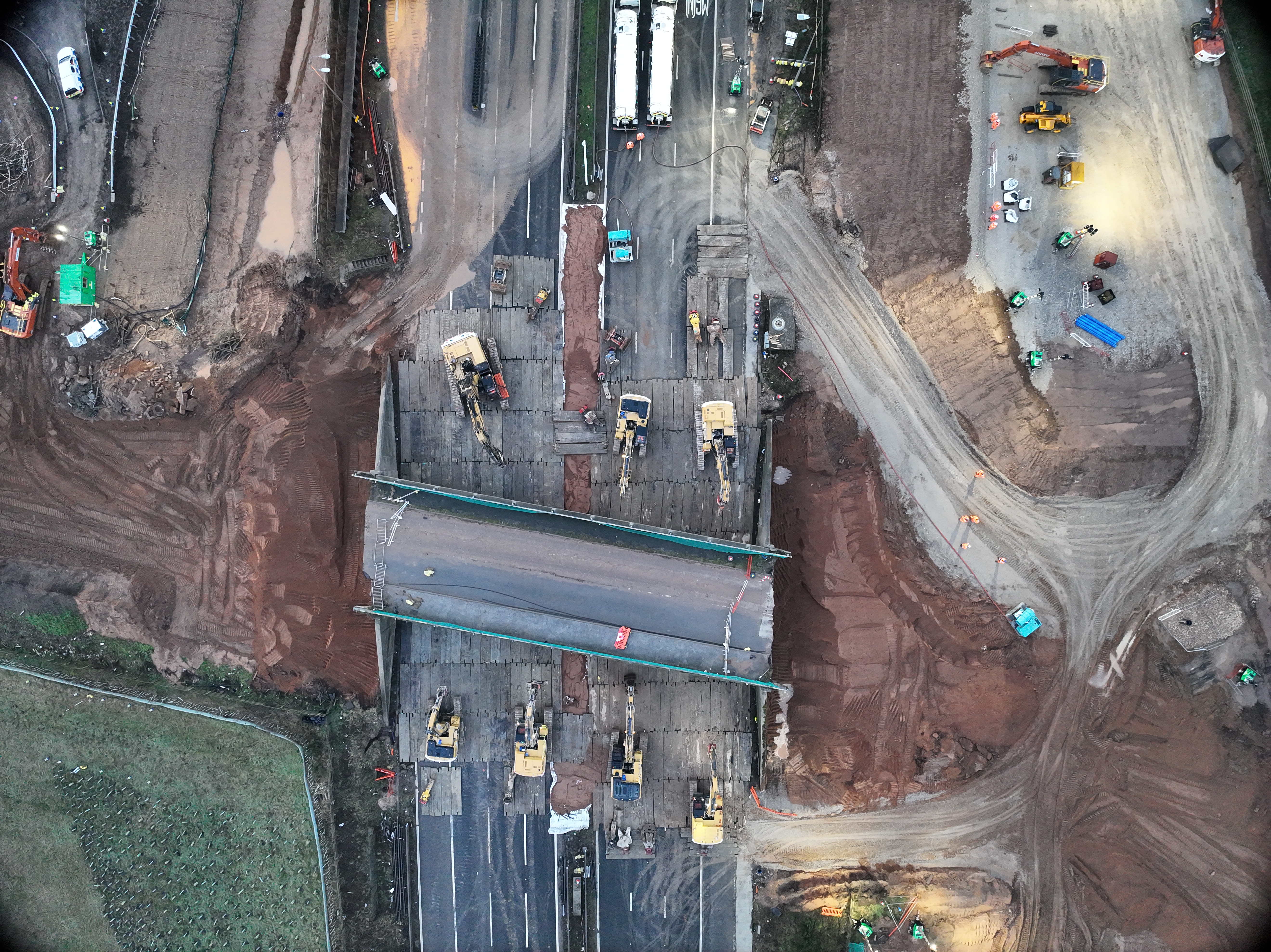 The Start Of The Bridge Demolition By HS2 Contractors