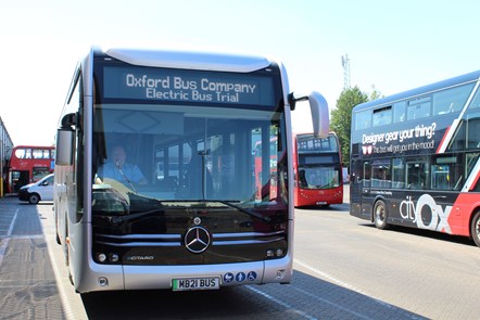 A zero-emission electric bus on trial in Oxford, operated by The Go-Ahead Group