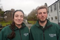 LR Freya Sadler, 26 and Chris Moore, 28, second year paramedics