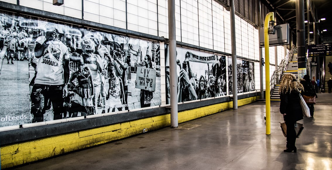 New artwork installed at Leeds railway station photo credit Jude Palmer