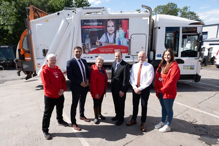 From left, Tony Barlow, LCC's  fostering team; Zafar Ali, Pendle Council; LCC Councillor Cosima Towneley; Assad Mahmood, Pendle Council; David Walker, Pendle Borough Council; and Alicia Butterworth, LCC's fostering team