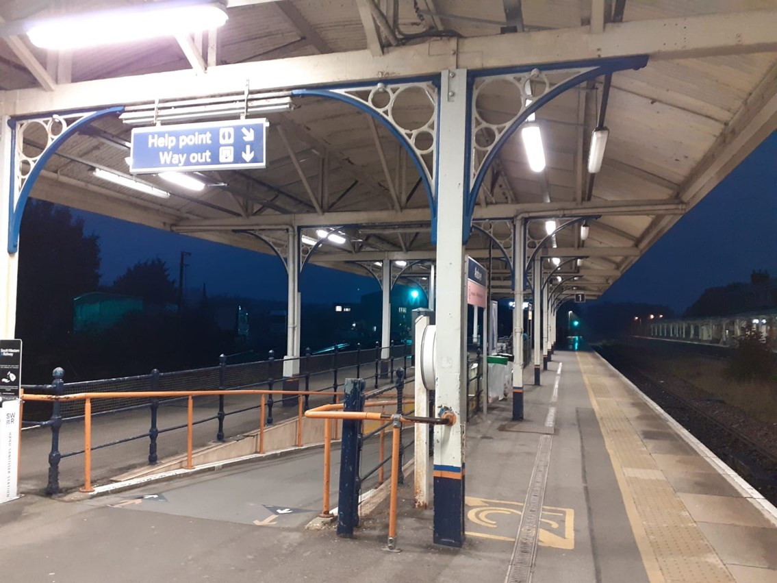 Brighter and greener stations being delivered in Hampshire and Surrey: Andover Station Rewire Relight
