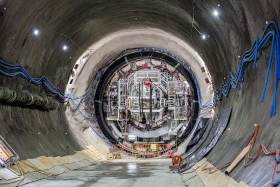 Euston TBM Madeleine pushed into launch tunnel preparing to begin constructing the Euston Tunnel