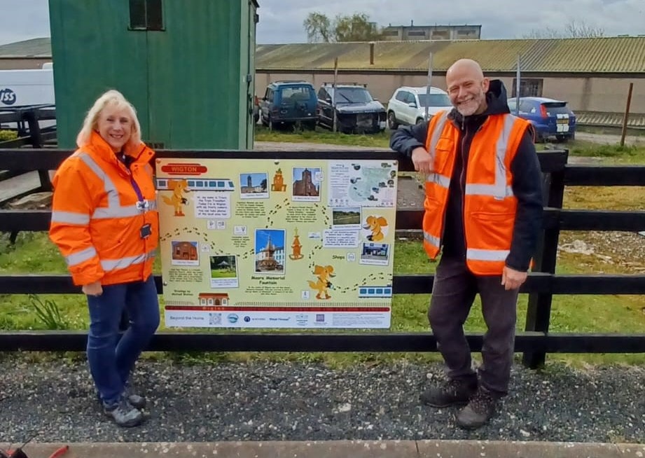 Image shows Makaton information panel at Wigton station