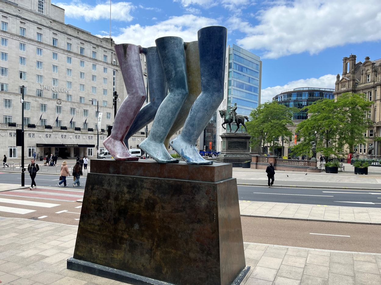 Legs Walking: Made by Leeds-born Kenneth Armitage, widely regarded as one of the 20th Century’s most significant sculptors, Legs Walking was his penultimate work, and was installed alongside Both Arms in Millennium Square’s Mandela Gardens, which will remain in place.

The departure of Legs Walking comes as a new public art legacy is being established in Leeds, with a number of stunning, world class pieces, with Leeds stories at their heart, arriving in the city.