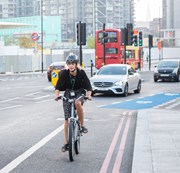 TfL Image - Cyclist on Battersea Park Road 2