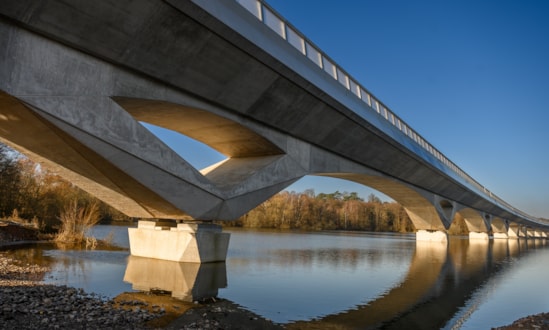 View of Colne Valley viaduct as it crosses Savay Lake (March 2025) 00001
