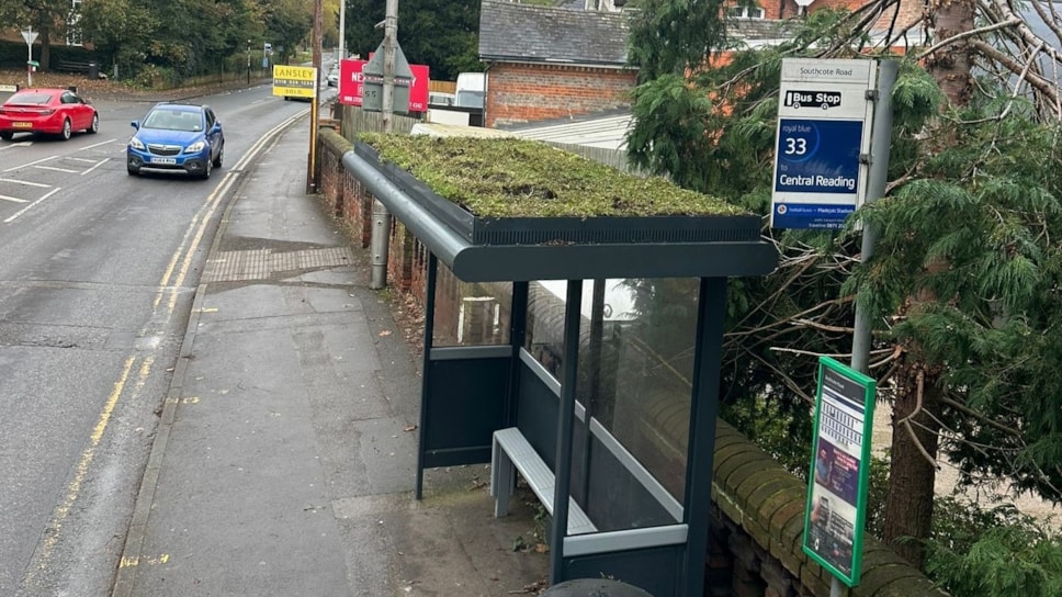 Green Bus Shelter - Southcote Road