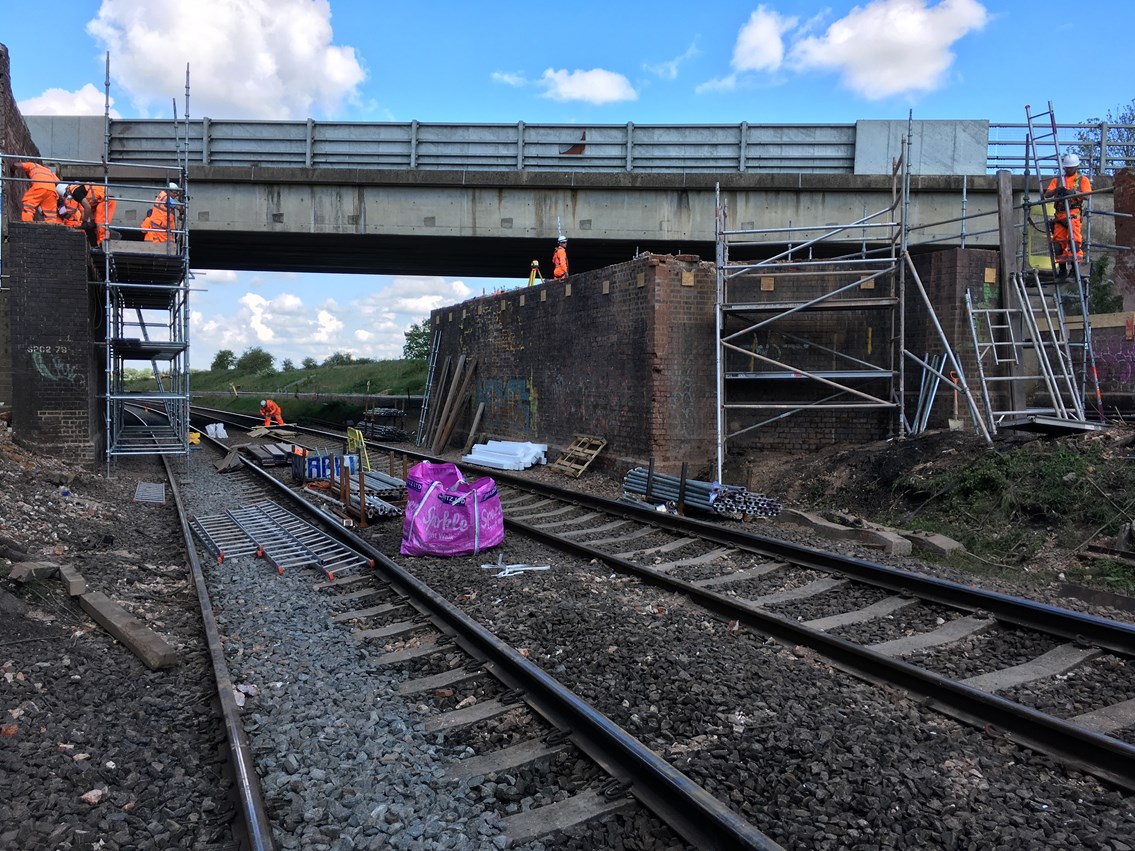 Major milestones reached in reconstruction of two Northamptonshire road bridges and upgrade to Kettering station begins 5