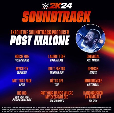 WWE 2K24 - Post Malone