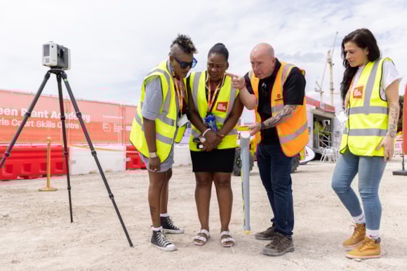 TfL Image - Construction Skills - Rainbow Moonah (pictured far left)