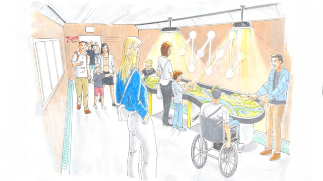 Bookings now open for Inspiration – Railway 200’s unique exhibition train: Artist impression of Inspiration carriage Wonderlab on Wheels-3