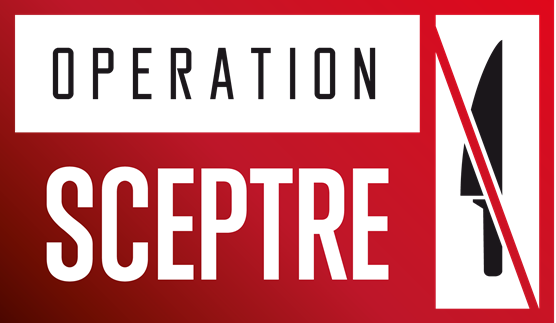 Police call for retailers to stop selling knives to under-18s in advance of a national operation to tackle knife crime: Op-Sceptre-red-and-black